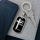 Soldier of Christ 2 Tim 2:3 Bible Keychain Stainless Steel or 18k Gold Dog Tag-Express Your Love Gifts