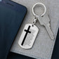 Lords Prayer Spanish Padre Nuestro Bible Keychain Stainless Steel or 18k Gold Dog Tag-Express Your Love Gifts