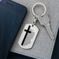 Lord's Prayer German Vater Unser Bible Keychain Stainless Steel or 18k Gold Dog Tag-Express Your Love Gifts
