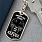 Psalm 91 Refuge Under His Wings Swivel Keychain Stainless Steel or 18k Gold Dog Tag-Express Your Love Gifts