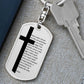 Lord's Prayer Italian Padre Nostro Bible Keychain Stainless Steel or 18k Gold Dog Tag-Express Your Love Gifts