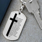 Lords Prayer Spanish Padre Nuestro Bible Keychain Stainless Steel or 18k Gold Dog Tag-Express Your Love Gifts