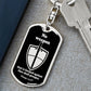 Isaiah 54:17 No Weapon Necklace Swivel Keychain Stainless Steel or 18k Gold Dog Tag-Express Your Love Gifts