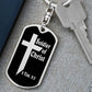 Soldier of Christ 2 Tim 2:3 Bible Keychain Stainless Steel or 18k Gold Dog Tag-Express Your Love Gifts
