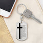 Lords Prayer Polish Ojcze Nasz Bible Keychain Stainless Steel or 18k Gold Dog Tag-Express Your Love Gifts