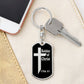 Soldier of Christ 2 Tim 2:3 Bible Keychain Stainless Steel or 18k Gold Dog Tag-Express Your Love Gifts