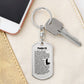 Psalm 23 German Bible Keychain Stainless Steel or 18k Gold Dog Tag-Express Your Love Gifts