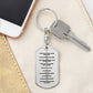 Ten Commandments French Dix Commandements Bible Keychain Stainless Steel or 18k Gold Dog Tag-Express Your Love Gifts