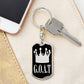 GOAT Greatest of All Time Swivel Keychain Stainless Steel or 18k Gold Dog Tag-Express Your Love Gifts