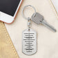Ten Commandments English Bible Keychain Stainless Steel or 18k Gold Dog Tag-Express Your Love Gifts