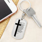 Lord's Prayer Russian Bible Keychain Stainless Steel or 18k Gold Dog Tag-Express Your Love Gifts