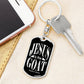 Jesus is the GOAT Matthew 28.18 Swivel Keychain Stainless Steel or 18k Gold Dog Tag-Express Your Love Gifts