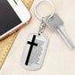 Lords Prayer Spanish Padre Nuestro Bible Keychain Stainless Steel or 18k Gold Dog Tag-Express Your Love Gifts