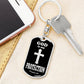God is My Protection Psalm 91 Swivel Keychain Stainless Steel or 18k Gold Dog Tag-Express Your Love Gifts
