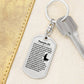 Psalm 23 French Psaume 23 Bible Keychain Stainless Steel or 18k Gold Dog Tag-Express Your Love Gifts