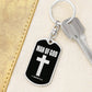 Man of God 1 Timothy 6 Bible Keychain Stainless Steel or 18k Gold Dog Tag-Express Your Love Gifts