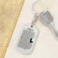 Psalm 23 English Bible Keychain Stainless Steel or 18k Gold Dog Tag-Express Your Love Gifts