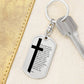 Lord's Prayer Italian Padre Nostro Bible Keychain Stainless Steel or 18k Gold Dog Tag-Express Your Love Gifts