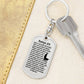 Psalm 23 Portuguese Salmo 23 Bible Keychain Stainless Steel or 18k Gold Dog Tag-Express Your Love Gifts