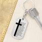 Lords Prayer Spanish Padre Nuestro Bible Keychain Stainless Steel or 18k Gold Dog Tag-Express Your Love Gifts