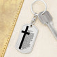 Lord's Prayer German Vater Unser Bible Keychain Stainless Steel or 18k Gold Dog Tag-Express Your Love Gifts