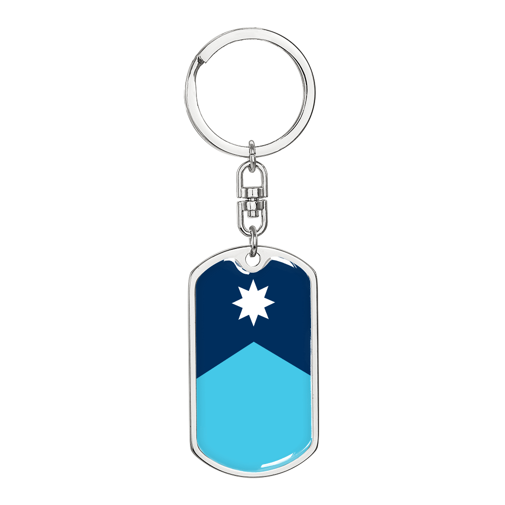 Minnesota State Flag 2024 Keychain Dog Tag Stainless Steel or 18k Gold-Express Your Love Gifts