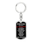 To My Grandson Standing Behind You Stainless Steel or 18k Gold Premium Swivel Dog Tag Keychain-Express Your Love Gifts