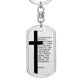 Lord's Prayer Chinese Bible Keychain Stainless Steel or 18k Gold Dog Tag-Express Your Love Gifts