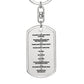 Ten Commandments Polish Przykazań Bożych Bible Keychain Stainless Steel or 18k Gold Dog Tag-Express Your Love Gifts