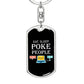 Eat Sleep Poke People Nurse Swivel Keychain Stainless Steel or 18k Gold Dog Tag-Express Your Love Gifts
