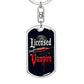 Licensed Vampire Phlebotomist Nurse Swivel Keychain Stainless Steel or 18k Gold Dog Tag-Express Your Love Gifts