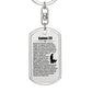 Psalm 23 Spanish Salmo 23 Bible Keychain Stainless Steel or 18k Gold Dog Tag-Express Your Love Gifts