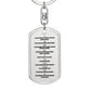 Ten Commandments French Dix Commandements Bible Keychain Stainless Steel or 18k Gold Dog Tag-Express Your Love Gifts