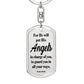 Angels Protect Psalm 91:11 Swivel Keychain Stainless Steel or 18k Gold Dog Tag-Express Your Love Gifts