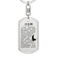 Psalm 23 Chinese Bible Keychain Stainless Steel or 18k Gold Dog Tag-Express Your Love Gifts