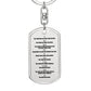 Ten Commandments English Bible Keychain Stainless Steel or 18k Gold Dog Tag-Express Your Love Gifts