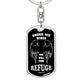 Psalm 91 Refuge Under His Wings Swivel Keychain Stainless Steel or 18k Gold Dog Tag-Express Your Love Gifts