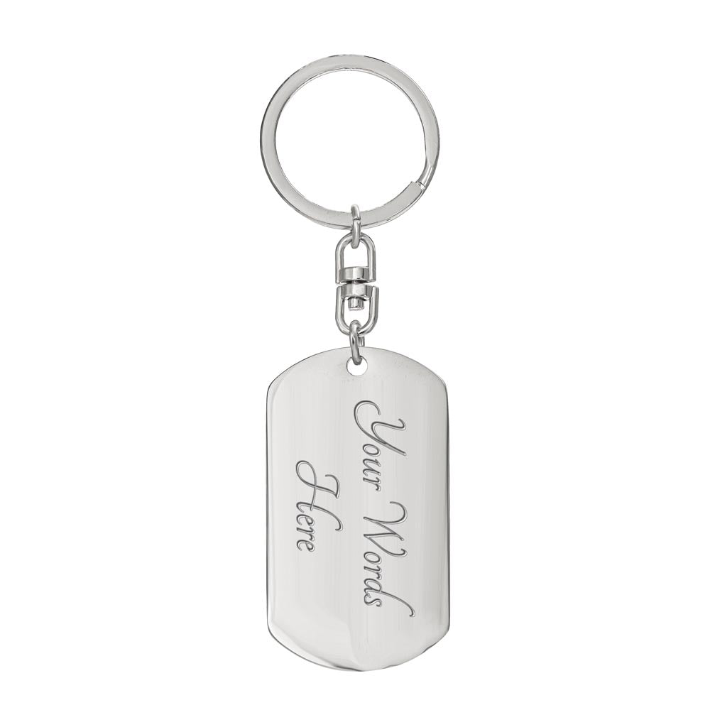 Isaiah 54:17 No Weapon Necklace Swivel Keychain Stainless Steel or 18k Gold Dog Tag-Express Your Love Gifts