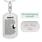 Psalm 23 Spanish Salmo 23 Bible Keychain Stainless Steel or 18k Gold Dog Tag-Express Your Love Gifts