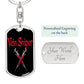 Vein Sniper Phlebotomist Swivel Keychain Stainless Steel or 18k Gold Dog Tag-Express Your Love Gifts