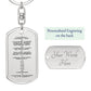 Ten Commandments Chinese Bible Keychain Stainless Steel or 18k Gold Dog Tag-Express Your Love Gifts