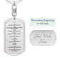 Ten Commandments Italian Dieci Comandamenti Bible Keychain Stainless Steel or 18k Gold Dog Tag-Express Your Love Gifts