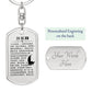 Psalm 23 Chinese Bible Keychain Stainless Steel or 18k Gold Dog Tag-Express Your Love Gifts