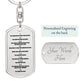 Ten Commandments English Bible Keychain Stainless Steel or 18k Gold Dog Tag-Express Your Love Gifts