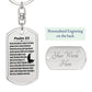 Psalm 23 Polish Psalm Dawida Bible Keychain Stainless Steel or 18k Gold Dog Tag-Express Your Love Gifts