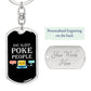 Eat Sleep Poke People Nurse Swivel Keychain Stainless Steel or 18k Gold Dog Tag-Express Your Love Gifts
