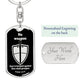 Isaiah 54:17 No Weapon Necklace Swivel Keychain Stainless Steel or 18k Gold Dog Tag-Express Your Love Gifts
