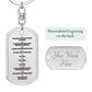 Ten Commandments Polish Przykazań Bożych Bible Keychain Stainless Steel or 18k Gold Dog Tag-Express Your Love Gifts