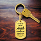 Angels Protect Psalm 91:11 Swivel Keychain Stainless Steel or 18k Gold Dog Tag-Express Your Love Gifts