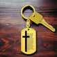 Lords Prayer Spanish Padre Nuestro Bible Keychain Stainless Steel or 18k Gold Dog Tag-Express Your Love Gifts